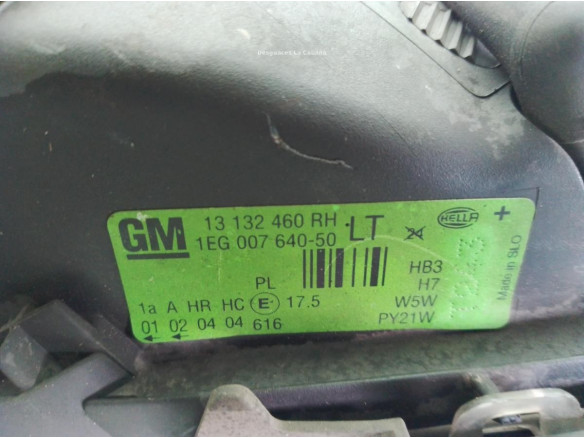 13132460RH FARO DERECHO OPEL ASTRA G Fastback (T98)|Desguaces La Cabaña