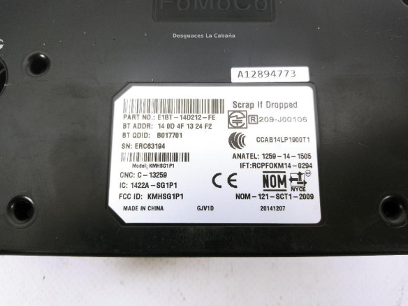 E1BT14D212FE CENTRALITA MOTOR FORD FOCUS III|Desguaces La Cabaña