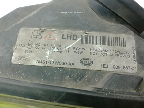  7M5113W030AA FARO IZQUIERDO FORD C-MAX (DM2)|Desguaces La Cabaña