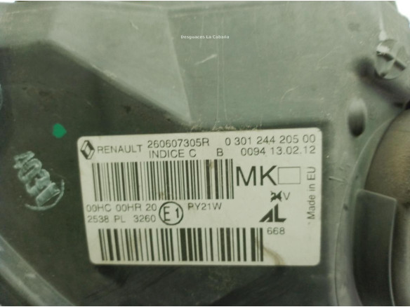 260604259R FARO IZQUIERDO RENAULT MEGANE III Coupé (DZ0/1_)|Desguaces La Cabaña