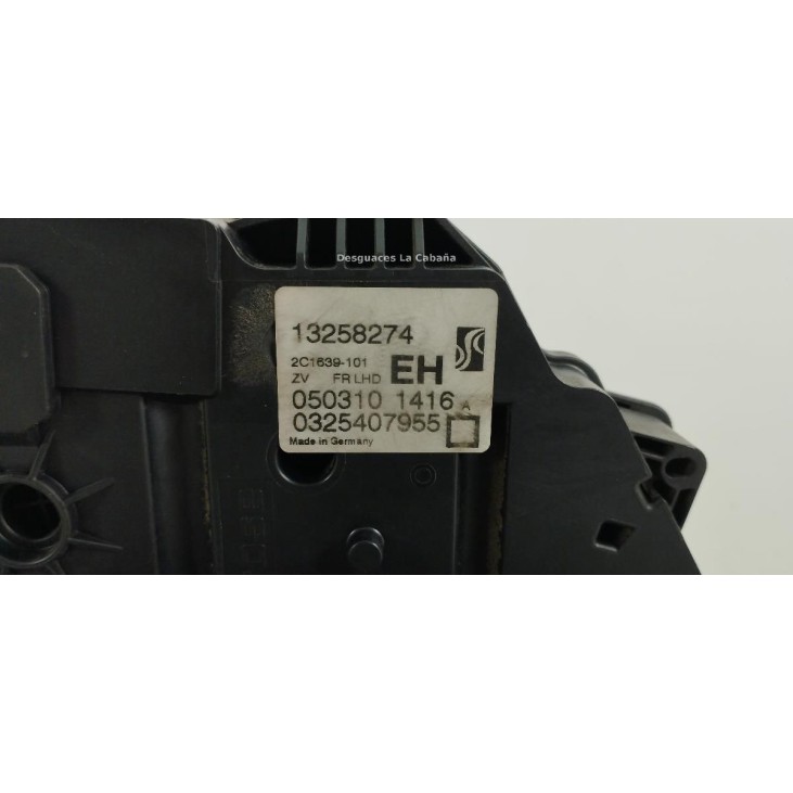 13258274 CERRADURA PUERTA LAT DEL DER OPEL MERIVA B Limusina (S10) |Desguaces La Cabaña