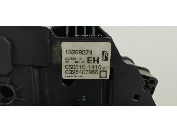 13258274 CERRADURA PUERTA LAT DEL DER OPEL MERIVA B Limusina (S10) |Desguaces La Cabaña