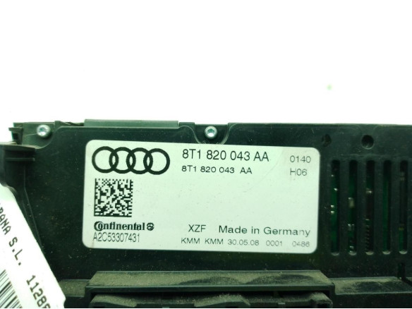8T1820043AA MANDO CLIMA AUDI A4 (8K2, B8)|Desguaces La Cabaña