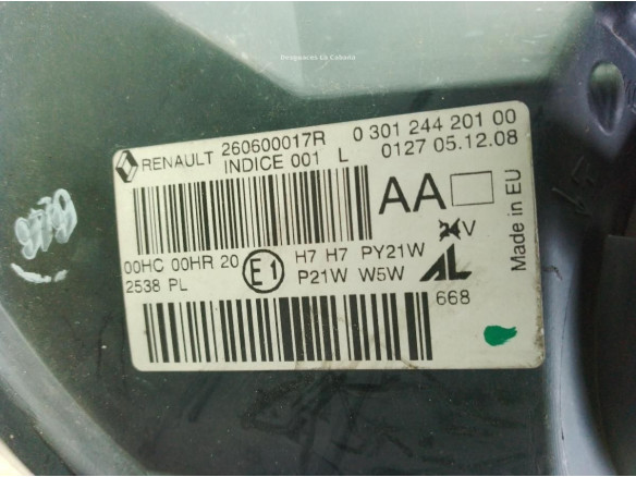 260600017R FARO IZQUIERDO RENAULT MEGANE III Coupé (DZ0/1_)|Desguaces La Cabaña