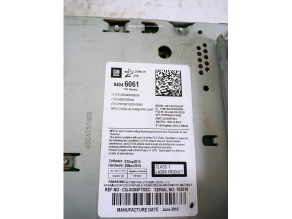 84046061 NAVEGADOR OPEL MOKKA / MOKKA X (J13)|Desguaces La Cabaña