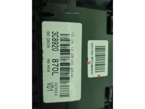3C8920870L CUADRO INSTRUMENTOS VW CC (358)|Desguaces La Cabaña