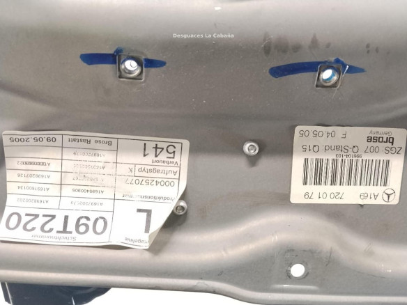   ELEVALUNAS PUERTA LAT DEL IZQ MERCEDES BENZ CLASE A (W169)|Desguaces La Cabaña