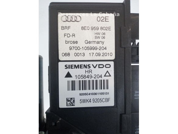 ELEVALUNAS PUERTA LAT TRA DER SEAT EXEO (3R2) |Desguaces La Cabaña