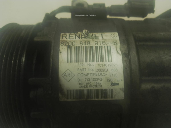 8200848916B COMPRESOR AA RENAULT TRAFIC III Furgón (FG_)|Desguaces La Cabaña
