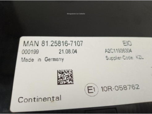 81258167107 MODULO ELECTRONICO MAN TGX II|Desguaces La Cabaña