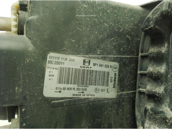5P1941033B FARO IZQUIERDO SEAT ALTEA XL (5P5, 5P8)|Desguaces La Cabaña