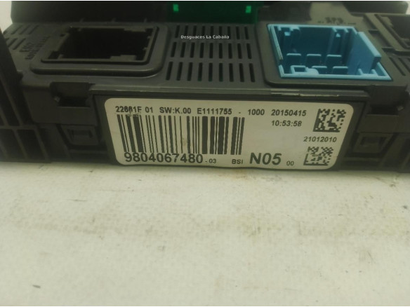 980406748003 CAJA FUSIBLES INTERIOR (BSI) CITROEN C4 Picasso II|Desguaces La Cabaña