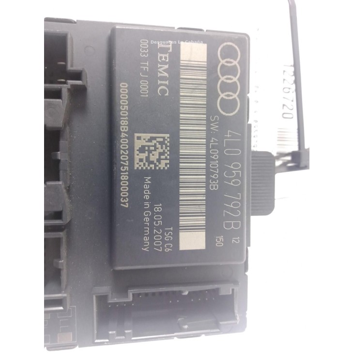 4L0959792B MODULO ELECTRONICO 11 AUDI Q7 (4LB) |Desguaces La Cabaña
