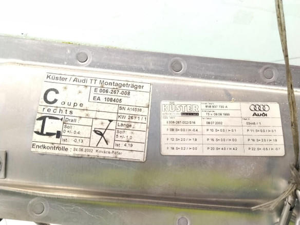 8N8837752 ELEVALUNAS PUERTA LAT DEL DER AUDI TT (8N3)|Desguaces La Cabaña