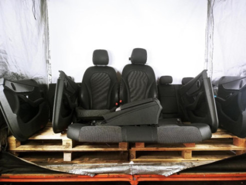 CONJUNTO ASIENTOS + TAPIZADOS MERCEDES BENZ CLASE C (W205)|Desguaces La Cabaña