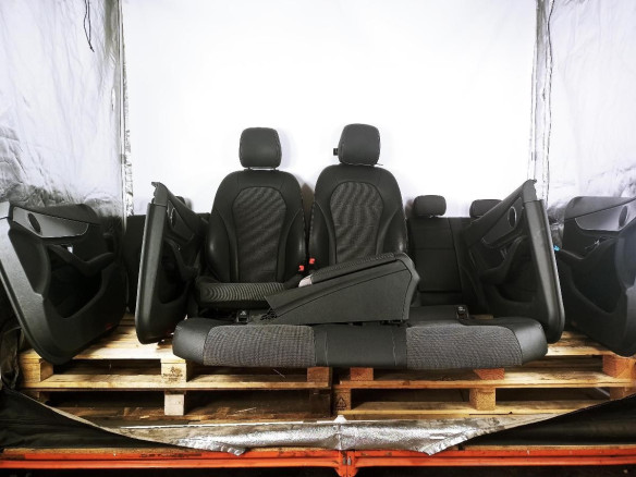 CONJUNTO ASIENTOS + TAPIZADOS MERCEDES BENZ CLASE C (W205)|Desguaces La Cabaña