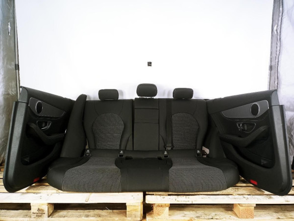 CONJUNTO ASIENTOS + TAPIZADOS MERCEDES BENZ CLASE C (W205)|Desguaces La Cabaña
