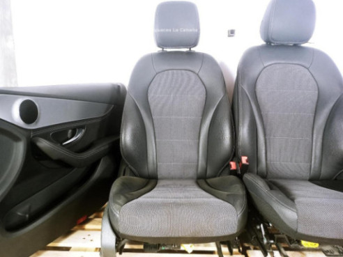 CONJUNTO ASIENTOS + TAPIZADOS MERCEDES BENZ CLASE C (W205)|Desguaces La Cabaña