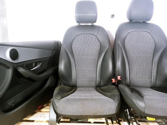 CONJUNTO ASIENTOS + TAPIZADOS MERCEDES BENZ CLASE C (W205)|Desguaces La Cabaña