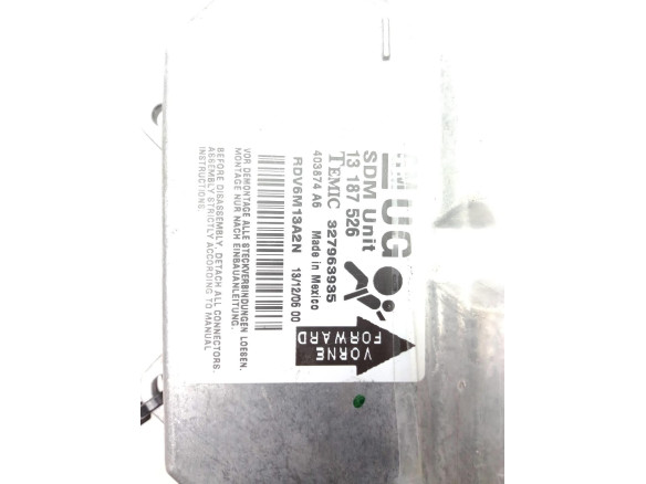 13187526UG CENTRALITA AIRBAG OPEL CORSA D (S07)|Desguaces La Cabaña