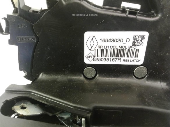 825035167R CERRADURA PUERTA LAT TRA IZQ RENAULT MEGANE IV (B9A/M_) |Desguaces La Cabaña