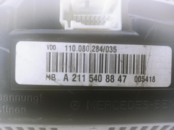 A2115408847 CUADRO INSTRUMENTOS MERCEDES BENZ CLASE E (W211)|Desguaces La Cabaña