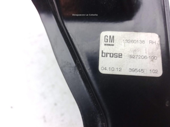 13260138 ELEVALUNAS PUERTA LAT DEL DER OPEL ZAFIRA TOURER C (P12) |Desguaces La Cabaña