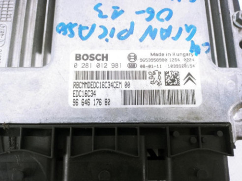 9664617680 0281012981 CENTRALITA MOTOR CITROEN C4 Picasso I Limusina (UD_)|Desguaces La Cabaña
