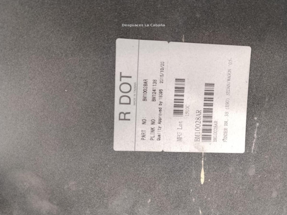   ALETA DEL DER BMW 3 (E90)|Desguaces La Cabaña