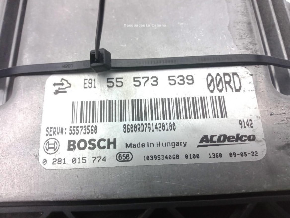 55573539 CENTRALITA MOTOR OPEL INSIGNIA A (G09) |Desguaces La Cabaña