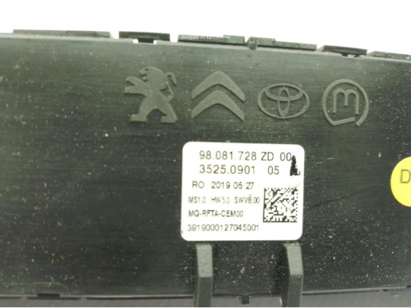 98214935BJ, 98081728ZD MANDO CLIMA CITROEN SPACETOURER|Desguaces La Cabaña