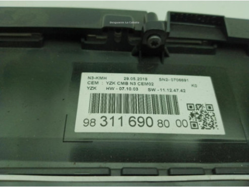 9837546480 983116908000 CUADRO INSTRUMENTOS CITROEN SPACETOURER|Desguaces La Cabaña