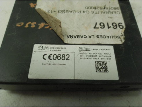 980169528000 CENTRALITA MOTOR CITROEN C4 Picasso II|Desguaces La Cabaña
