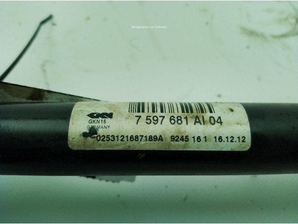  7597681 PALIER TRA IZQ BMW 3 (F30, F80)|Desguaces La Cabaña