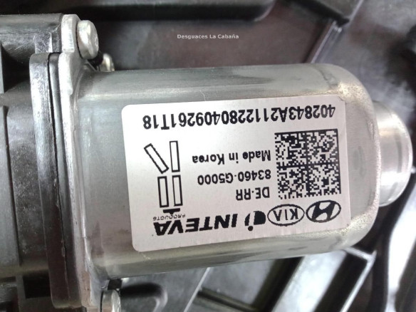 83460G5000 ELEVALUNAS PUERTA LAT TRA DER KIA NIRO |Desguaces La Cabaña