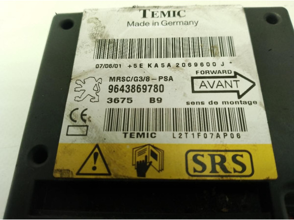 9643869780 CENTRALITA AIRBAG PEUGEOT 607 (9D, 9U)|Desguaces La Cabaña