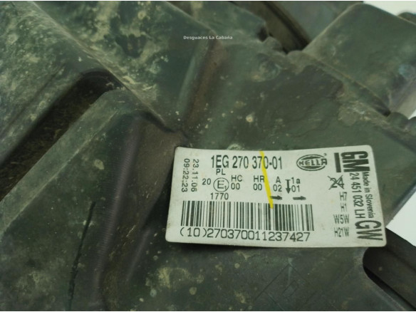 1EG27037001 FARO IZQUIERDO OPEL ASTRA H (A04)|Desguaces La Cabaña