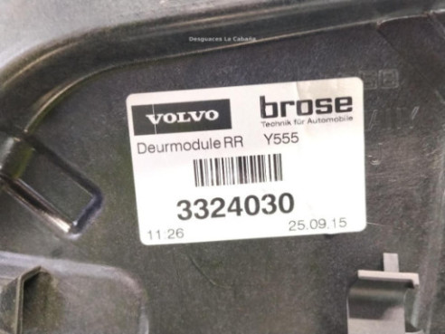  3324030 ELEVALUNAS PUERTA LAT TRA DER VOLVO V40 Fastback (525, 526)|Desguaces La Cabaña