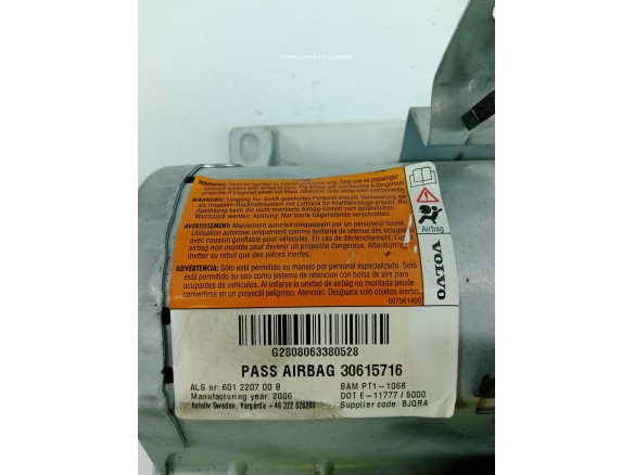 30615716 AIRBAG DER VOLVO C70 II Descapotable (542) |Desguaces La Cabaña