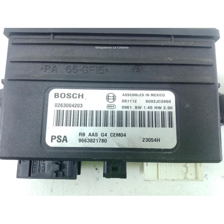 9663821780 MODULO ELECTRONICO 1 CITROEN C5 III Break (TD_) |Desguaces La Cabaña