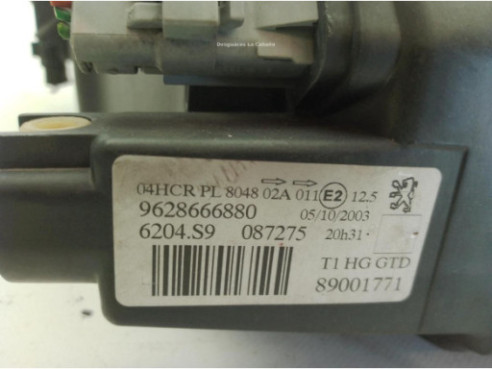 6204S9 9628666880 FARO IZQUIERDO PEUGEOT 206 Fastback (2A/C)|Desguaces La Cabaña