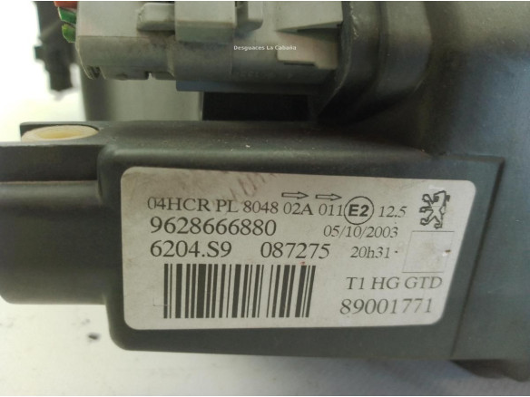 6204S9 9628666880 FARO IZQUIERDO PEUGEOT 206 Fastback (2A/C)|Desguaces La Cabaña