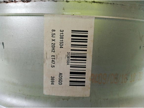 31381534 LLANTA ALUMINIO VOLVO S90 II (234)|Desguaces La Cabaña