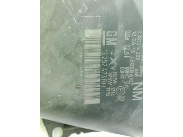  13252473RH FARO DERECHO OPEL ZAFIRA B (A05)|Desguaces La Cabaña
