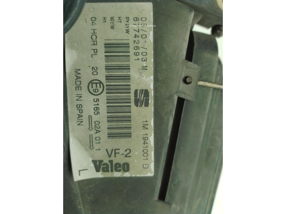 1M1941015 1M1941001D FARO IZQUIERDO SEAT TOLEDO II (1M2)|Desguaces La Cabaña