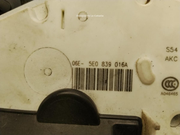5E0839016A CERRADURA PUERTA LAT TRA DER SEAT TOLEDO IV (KG3)|Desguaces La Cabaña