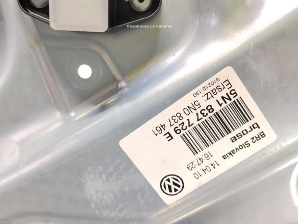 5N0837461 ELEVALUNAS PUERTA LAT DEL IZQ VW TIGUAN (5N_)|Desguaces La Cabaña