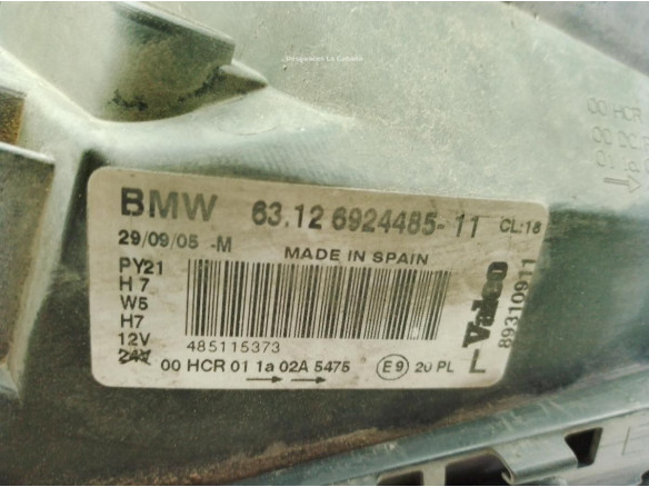 63126924485 FARO IZQUIERDO BMW 1 (E87)|Desguaces La Cabaña