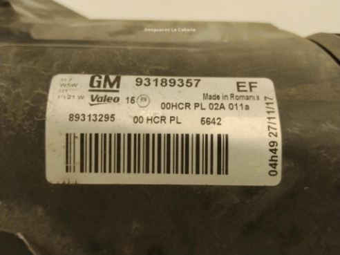 93189357 FARO IZQUIERDO OPEL CORSA D (S07)|Desguaces La Cabaña