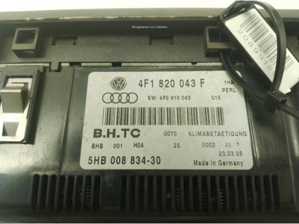 4F1820043F, MANDO CLIMA AUDI A6 (4F2, C6)|Desguaces La Cabaña